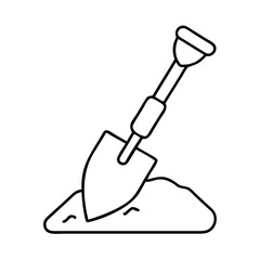 planting spade icon, planting spade vector illustration-simple illustration of planting spade, perfect for planting spade logos and icons