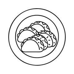 plate of tacos icon, plate of tacos vector illustration-simple illustration of plate of tacos, perfect for plate of tacos logos and icons