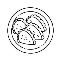 plate of tacos icon, plate of tacos vector illustration-simple illustration of plate of tacos, perfect for plate of tacos logos and icons