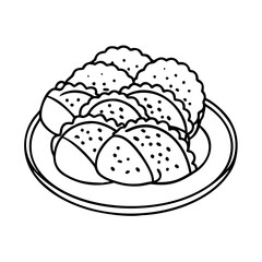 plate of tacos icon, plate of tacos vector illustration-simple illustration of plate of tacos, perfect for plate of tacos logos and icons