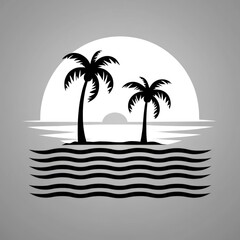 Tropical Sunset Island
