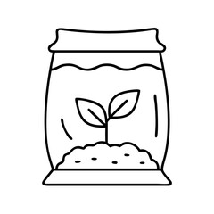potting soil bag icon, potting soil bag vector illustration-simple illustration of potting soil bag, perfect for potting soil bag logos and icons