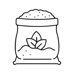 potting soil bag icon, potting soil bag vector illustration-simple illustration of potting soil bag, perfect for potting soil bag logos and icons