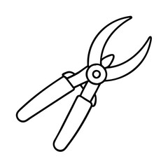 pruning shears icon, pruning shears vector illustration-simple illustration of pruning shears, perfect for pruning shears logos and icons