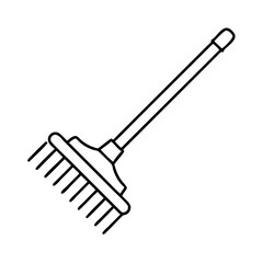 rake icon, rake vector illustration-simple illustration of rake, perfect for rake logos and icons