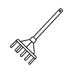 rake icon, rake vector illustration-simple illustration of rake, perfect for rake logos and icons