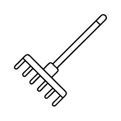 rake icon, rake vector illustration-simple illustration of rake, perfect for rake logos and icons