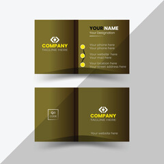Modern, creative, and simple double-sided landscape orientation clean vector corporate business card template with stylish colour for business and personal use illustration design