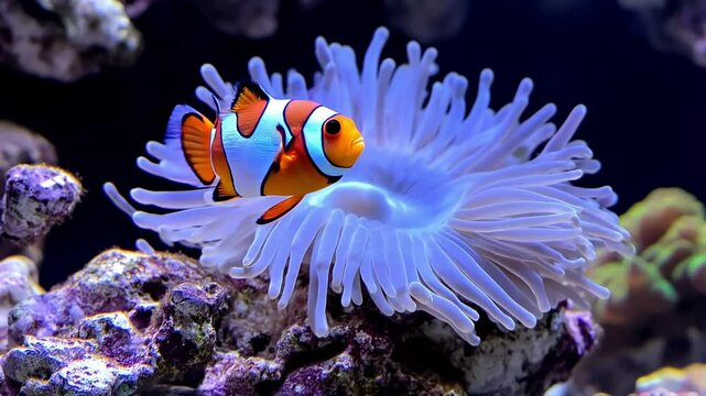 Clownfish Anemone Reef Aquarium. (1)