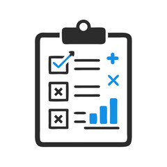 Fototapeta premium Checklist on Clipboard Icon Representing Business Planning and Task Management