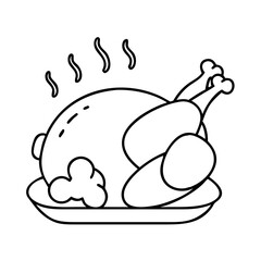 roast chicken icon, roast chicken vector illustration-simple illustration of roast chicken, perfect for roast chicken logos and icons