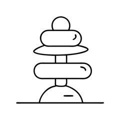 rock cairn trail marker icon, rock cairn trail marker vector illustration-simple illustration of rock cairn trail marker, perfect for rock cairn trail marker logos and icons