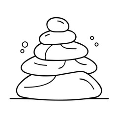 rock cairn trail marker icon, rock cairn trail marker vector illustration-simple illustration of rock cairn trail marker, perfect for rock cairn trail marker logos and icons