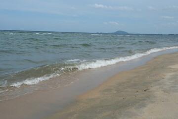 Sandy beach and sea for background