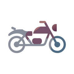 Fototapeta premium Motorcycle Side View Icon Representing Two-Wheeled Transportation and Road Mobility