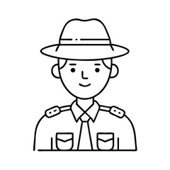 safari ranger icon, safari ranger vector illustration-simple illustration of safari ranger, perfect for safari ranger logos and icons