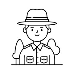safari ranger icon, safari ranger vector illustration-simple illustration of safari ranger, perfect for safari ranger logos and icons