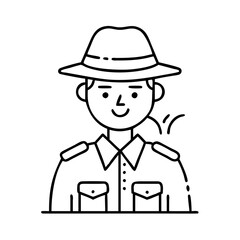 safari ranger icon, safari ranger vector illustration-simple illustration of safari ranger, perfect for safari ranger logos and icons