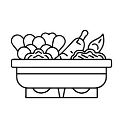 salad bar icon, salad bar vector illustration-simple illustration of salad bar, perfect for salad bar logos and icons