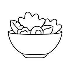 salad bowl icon, salad bowl vector illustration-simple illustration of salad bowl, perfect for salad bowl logos and icons