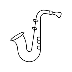 saxophone icon, saxophone vector illustration-simple illustration of saxophone, perfect for saxophone logos and icons