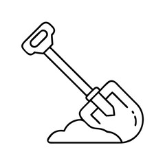 shovel icon, shovel vector illustration-simple illustration of shovel, perfect for shovel logos and icons