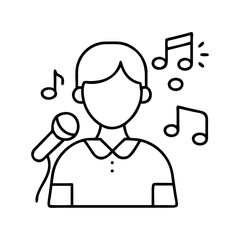 singing voice icon icon, singing voice icon vector illustration-simple illustration of singing voice icon, perfect for singing voice icon logos and icons