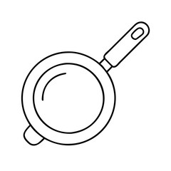 skillet pan icon, skillet pan vector illustration-simple illustration of skillet pan, perfect for skillet pan logos and icons