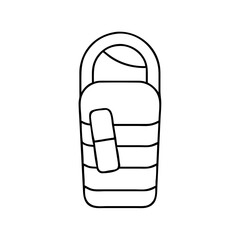 sleeping bag icon, sleeping bag vector illustration-simple illustration of sleeping bag, perfect for sleeping bag logos and icons