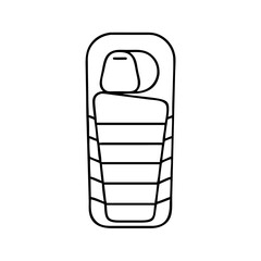 sleeping bag icon, sleeping bag vector illustration-simple illustration of sleeping bag, perfect for sleeping bag logos and icons