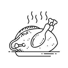 slow roasted meat icon, slow roasted meat vector illustration-simple illustration of slow roasted meat, perfect for slow roasted meat logos and icons