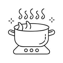 soup simmering icon, soup simmering vector illustration-simple illustration of soup simmering, perfect for soup simmering logos and icons