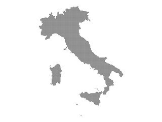 Dotted map of Italy XL