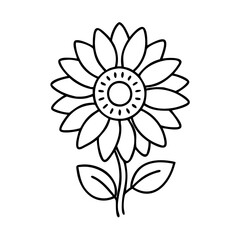 sunflower icon, sunflower vector illustration-simple illustration of sunflower, perfect for sunflower logos and icons