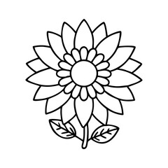 sunflower icon, sunflower vector illustration-simple illustration of sunflower, perfect for sunflower logos and icons