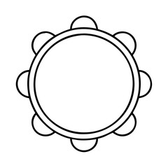 tambourine icon, tambourine vector illustration-simple illustration of tambourine, perfect for tambourine logos and icons
