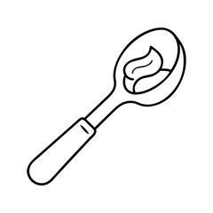 tasting spoon icon, tasting spoon vector illustration-simple illustration of tasting spoon, perfect for tasting spoon logos and icons