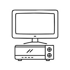 television set icon, television set vector illustration-simple illustration of television set, perfect for television set logos and icons