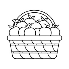tomato harvest basket icon, tomato harvest basket vector illustration-simple illustration of tomato harvest basket, perfect for tomato harvest basket logos and icons