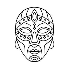 tribal mask icon, tribal mask vector illustration-simple illustration of tribal mask, perfect for tribal mask logos and icons
