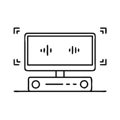 tv sound bar icon, tv sound bar vector illustration-simple illustration of tv sound bar, perfect for tv sound bar logos and icons