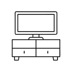 tv stand icon, tv stand vector illustration-simple illustration of tv stand, perfect for tv stand logos and icons