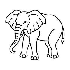 african elephant icon, african elephant vector illustration-simple illustration of african elephant, perfect for african elephant logos and icons
