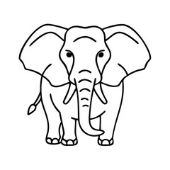 african elephant icon, african elephant vector illustration-simple illustration of african elephant, perfect for african elephant logos and icons