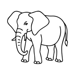 african elephant icon, african elephant vector illustration-simple illustration of african elephant, perfect for african elephant logos and icons