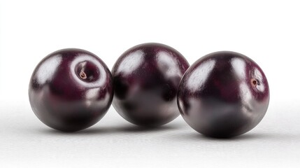 Fresh acai fruit isolated on transparent, white background 
