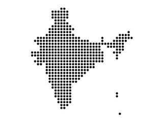 Dotted map of India Small