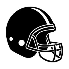 Football Helmet Silhouette vector illustration