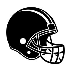 Fototapeta premium Football Helmet Silhouette vector illustration