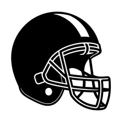 Football Helmet Silhouette vector illustration